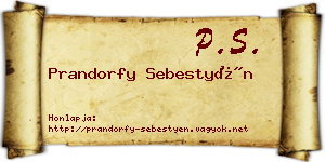 Prandorfy Sebestyén névjegykártya